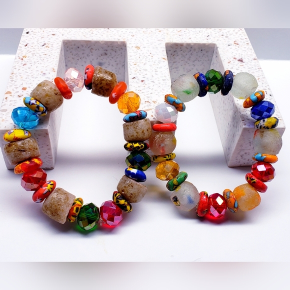Handmade Beaded African Bracelet, Unisex #12 (2 pieces) - Picture 2 of 5